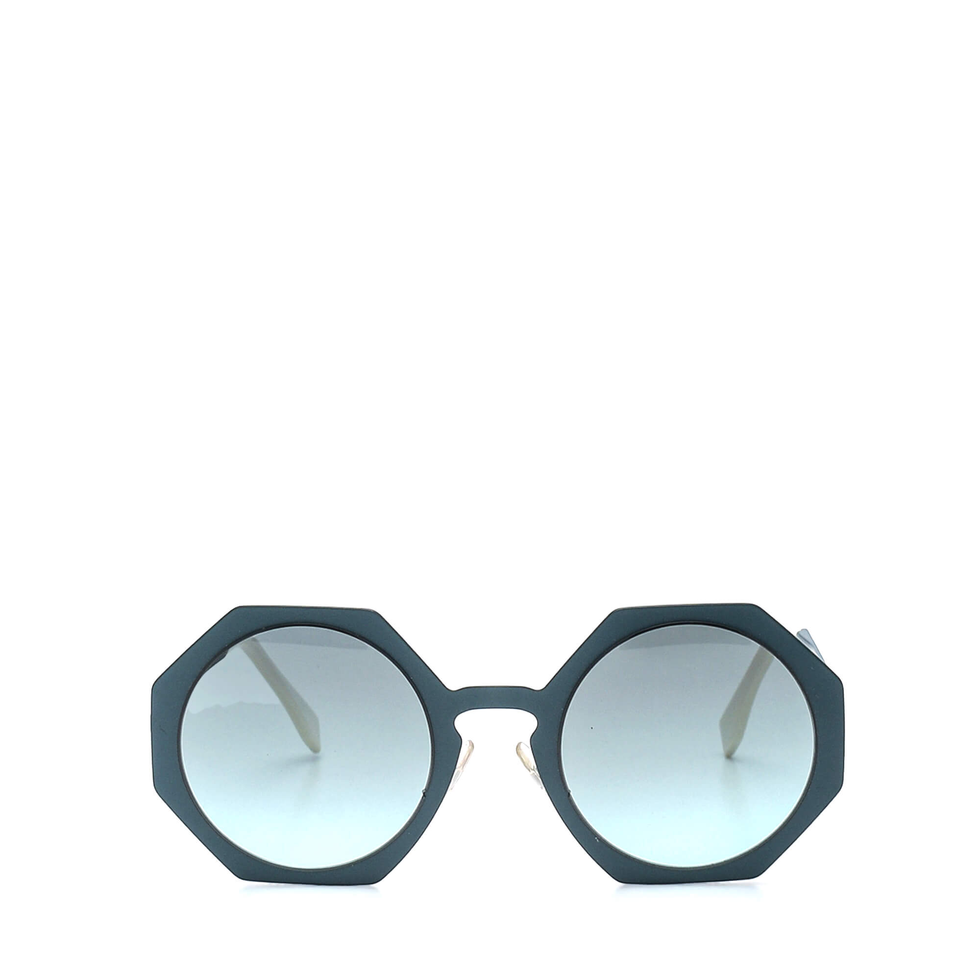 Fendi - Blue & White Round Sunglasses